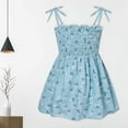 thumbnail image 1 of KkSLirnhs 9-12 Months Girls Dresses 10-12 Girls Dresses Size 6 Summer Toddler Baby Girls Sleeveless Sling Dress Graphic Print Children's Clothing Spring 2025 Blue, 1 of 9