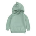 thumbnail image 1 of KkSLirnhs Winter Deals! Fall Kids Hoodies Baby Boys Girls Hoody Older Children Pullover Outerwear Clearance Clothes under $5.00 Green 6-9 Months, 1 of 9