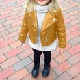 KkSLirnhs Winter Deals! Girl Boy Kids Baby Outerwear Faux Leather Coat