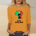 thumbnail image 1 of KkSLirnhs Womens Tops under $10 Women's Trendy Tees Casual Crewneck 3/4 Sleeve Loose T Shirt Ladies Blouses Shirts XXL Orange, 1 of 5