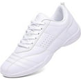 thumbnail image 1 of kkdom White Cheerleading Shoes Athletic Dance Sport Training Shoes Competition Tennis Sneakers Cheer Shoes Size 11.5 Little Kid, 1 of 6