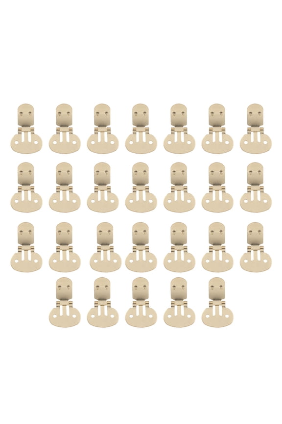 26Pcs Golden Metal Shoe Clips Flat Blank Stainless Steel for Custom Shoe Crafts