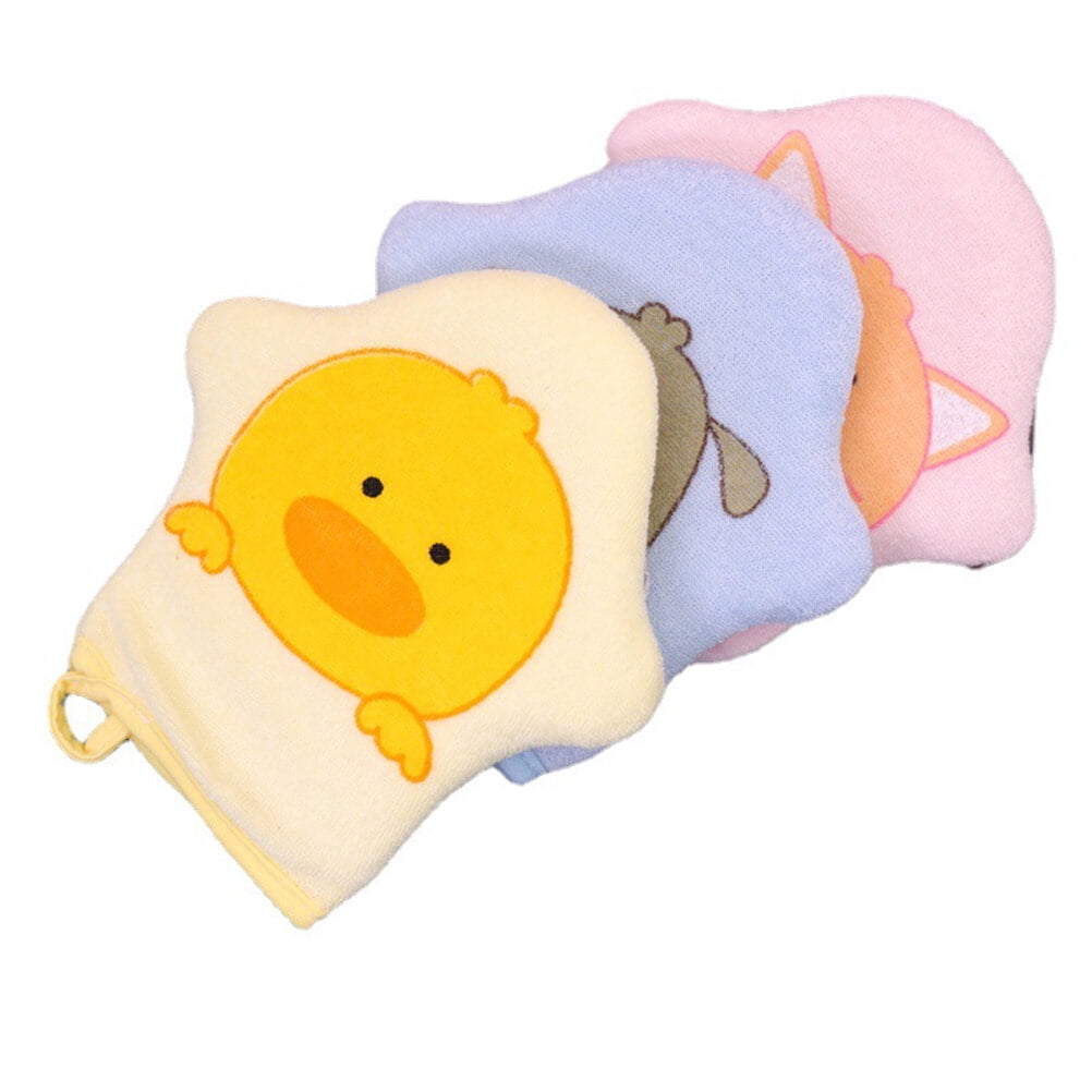 Kkewar Bath Sponge,4pcs Cartoon Baby Bath Sponges Bathing Sponges Wipes