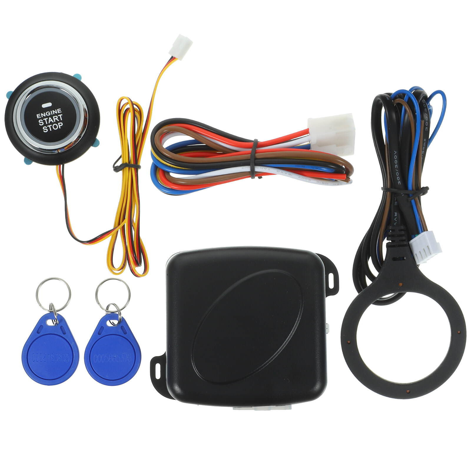 Kkewar Car Ignition ,Car Ignition Antitheft Push Button System 12V RFID Start Stop Button Entry