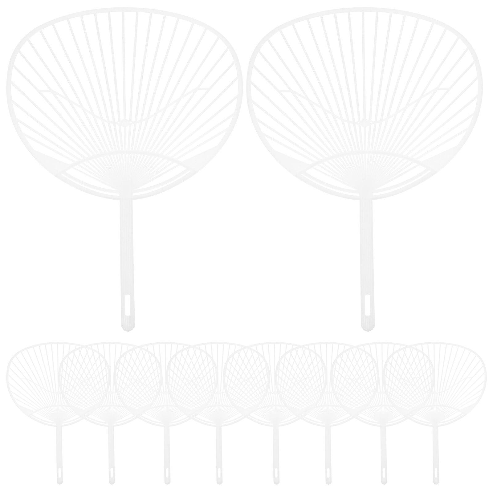 Kkewar Diy Fan Kit,10pcs Japanese Fan Uchiwa DIY Kit Handheld Fan