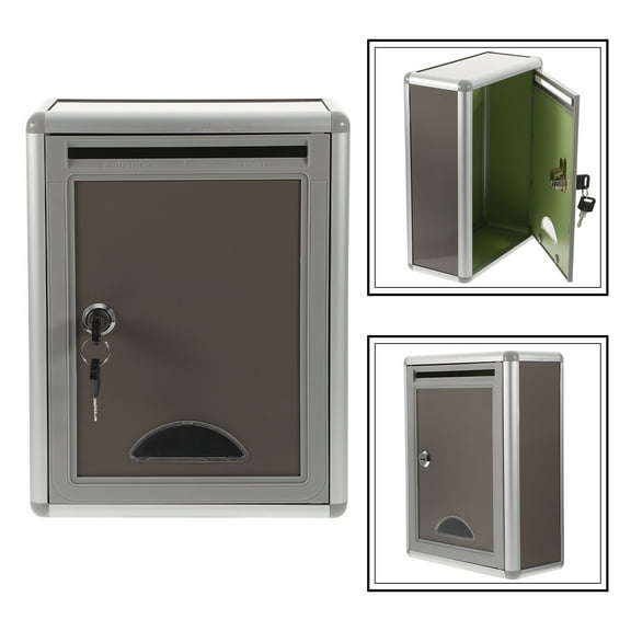 Kkewar Small Mailbox,Small Suggestion Box Mailbox With Lock Wall Hanging Complaint Suggestion Box Aluminium Alloy Box