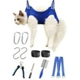 thumbnail image 1 of Kkiimatt 10 in 1 Pet Grooming Hammock Harness with Nail Clippers/Trimmer, Cat&Dog Nail Clipper Hammock, Cat&Dog Grooming Sling for Small Animals Nail Trimming/Clipping (XXS/Under 10lb Blue), 1 of 3