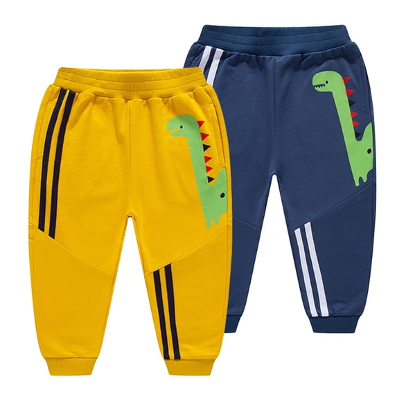 Kkkded 1-8Years Kids Baby Sweatpants Jogger Pants for Boys,Toddler Boys Cartoon Jogger Trousers Sports Spring Summer Cotton Elastic Waist Sweat Pants