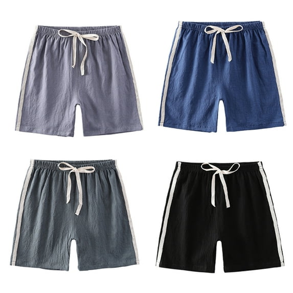 Kkkded 2-13Y Toddler Kids Shorts for Boys Girls Little Big Boys Girls Elastic Short Pants Youth Summer Casual Solid Color Cotton Ace-Up Beach Pants
