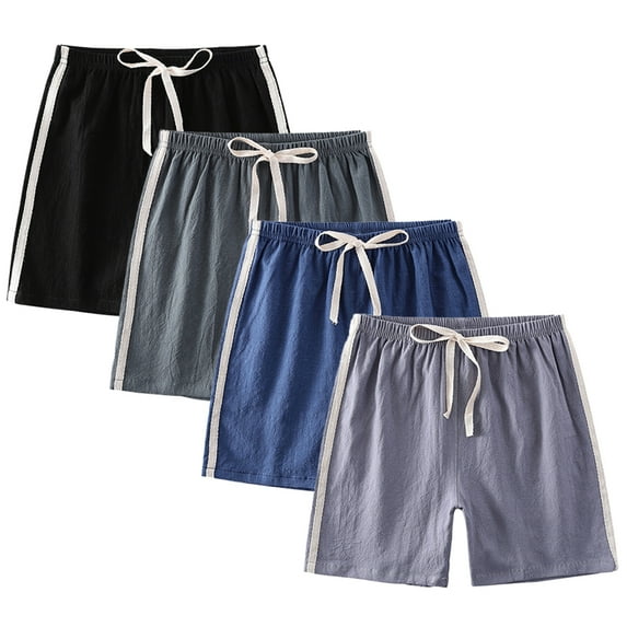 Kkkded 2-13Y Toddler Kids Shorts for Boys Girls Little Big Boys Girls Elastic Short Pants Youth Summer Casual Solid Color Cotton Ace-Up Beach Pants