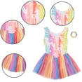 thumbnail image 2 of Kids Girls Jumpsuit Dance Costume Sheer Mesh Bodysuit For 2 of 11