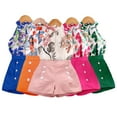 thumbnail image 1 of Kkkded 4-7 Years Girls Printed Vest Tops Shirts + Shorts Pant 2 Piece Set,Kids Toddler Girls Summer Sleeveless Clothes Outfits, 1 of 9