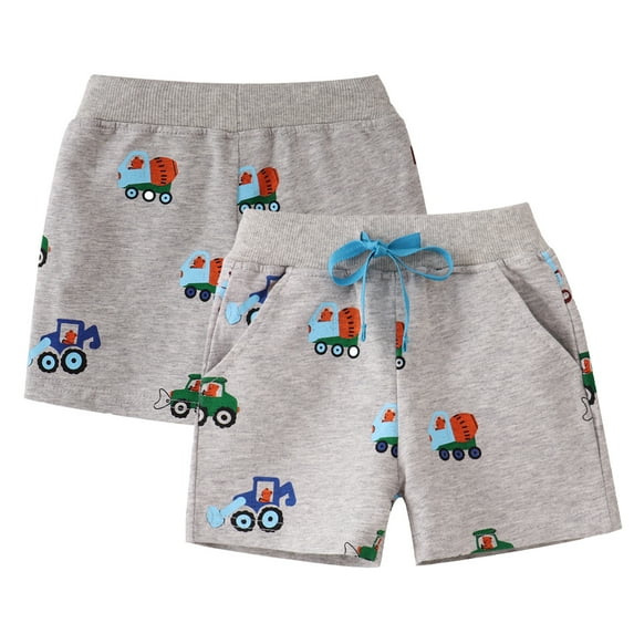 Kkkded Baby Toddler Boys Kids Shorts for Summer Cartoon Short Pants Cotton Casual Jogger Shorts Comfortable Mid Pants for Kids Size 2-8 Years