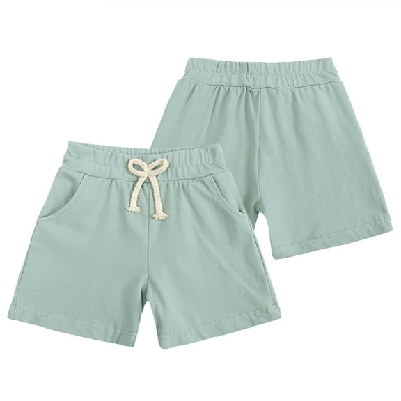 Kkkded Baby Toddler Cotton Shorts for Boys Girls Summer Cotton Baby Casual Shorts Elastic Soft Comfort Pants Shortie Shorts for 9M-5Y