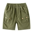 thumbnail image 1 of Kkkded Boys Cargo Shorts for Kids Baby Summe Cotton Shorts Casual Shorts Casual Elastic Shorts with Pockets for 2-10Years, 1 of 7