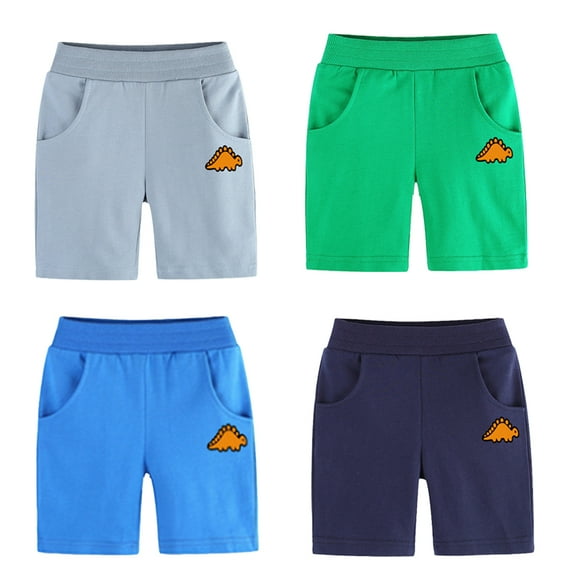 Kkkded Boys Girls Shorts Pants for Toddler Kids,1-9Years Little Boys Girls Summer Cotton Shorts Baby Elastic Five-Quarter Pants with Pockets Casual Shorts