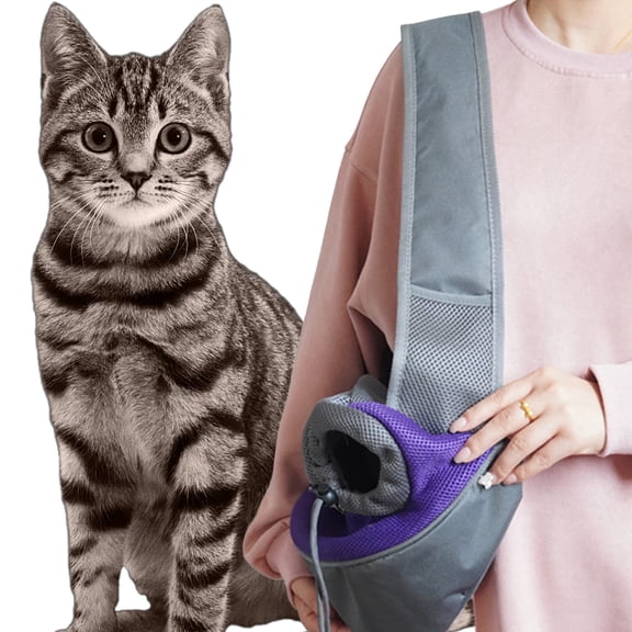 Kkkded Pet Dog Sling Carrier,Cat Breathable Mesh Portable Travel Safe Pet Sling Shoulder Bag Petswith Adjustable Non-Slip Shoulder Strap for Small Dogs Cats Puppy