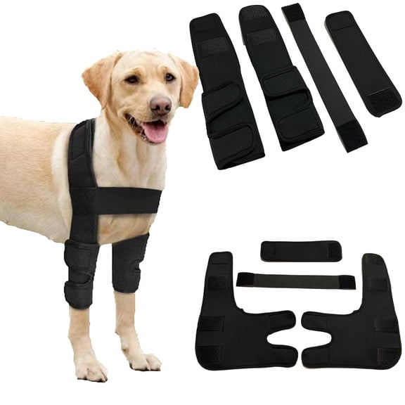 Kkkded Dog Elbow Brace Protector Dog Sleeves for Wounds Front Legs Dog Elbow Brace Protector Dog Leg Sleeve Knee Brace Protector Pads Elbow Joint Support Wrap Stop Licking Wounds S-L