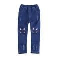 thumbnail image 1 of Kkkded Girls Denim Jeans Pants for Toddler Kids Cute Sweet Jeans Leggings Baby Girls Fashion Trousers Stretch Jeans Tights for Spring Fall 2-10 Years, 1 of 8