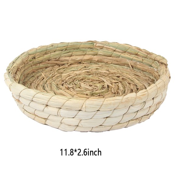 Kkkded Grass House for Rabbits,Rabbit Bunny Grass House/Rabbit Hideout / Hand Crafted Natural Grass Hideaway