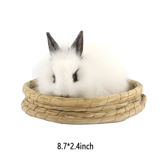 Kkkded Grass House for Rabbits,Rabbit Bunny Grass House/Rabbit Hideout / Hand Crafted Natural Grass Hideaway