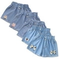 thumbnail image 1 of Kkkded Kids Baby Girls Denim Shorts Little&Big Girls Summer Jean Shorts Elastic Shorts Youth Denim Shortie Shorts,Size 3-13Y, 1 of 8