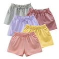 thumbnail image 1 of Kkkded Kids Baby Girls Summer Shorts Toddler Short Pants Elastic Short Pants Casual Cotton Adjustable Waist Shorts,Sizes 1-8Years, 1 of 8