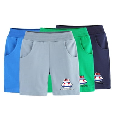 Kkkded Kids Baby Summer Casual Shorts Cartoon Printed Five Pants for Boys Girls Elastic Waist with Pockets Sweatpants 1-9 Years