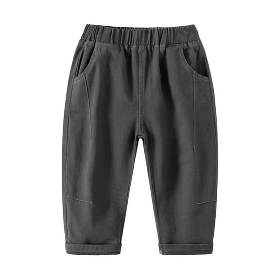 Kkkded Kids Baby Sweatpants for Boys Cotton Pants 1-8Y Toddler Boys' Pants Fashion Casual Solid Color Pants Spring Summer Jogger Pants