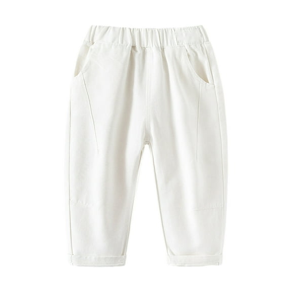 Kkkded Kids Baby Sweatpants for Boys Cotton Pants 1-8Y Toddler Boys' Pants Fashion Casual Solid Color Pants Spring Summer Jogger Pants