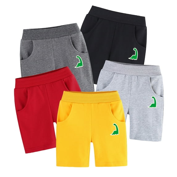 Kkkded Kids Toddler Boys Girls Shorts Pants 1-9 Years Little Boys Girls Summer Cotton Shorts Elastic Five-Quarter Pants Baby Casual Sports Pants Shorts with Pockets