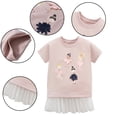 thumbnail image 1 of Kkkded Kids Toddler Cotton Dress for Girls,Summer Little Short Sleeve Dresses Casual Swing Twirly Sundress Soft Cute Cartoon Comfortable Baby Princess Dresses,Size 2-7Years, 1 of 7