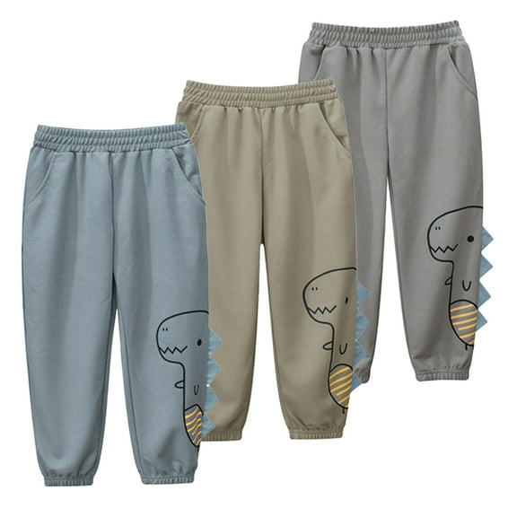 Kkkded Kids Toddler Sweat Pants for Boys Girls Sports Trousers Baby Cartoon Casual Elastic Sweat Pants Spring Summer Pants for 1-9T