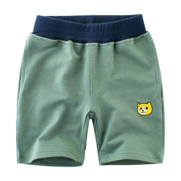 Kkkded Kids Toddlers Boys Girls Shorts Elastic Waist Summer Casual Short Pants Baby Solid Pants Five-Quarter Pants 1-9Years