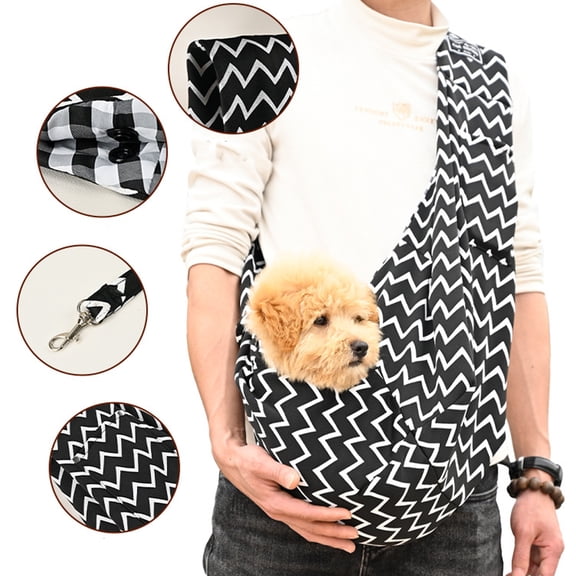 Kkkded Pet Sling Carrier,Dog/Cat Sling Carrier,Pet Carrier//Dog Sling// with Adjustable Strap and Pocket Shoulder Pad for Outdoor Travel Hiking 30.7*25.6*11.8in