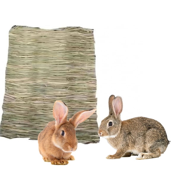 Kkkded Rabbit Grass Mat, Bunny Natural Straw Woven Bed,Cages Hay Nest Sleeping, Chewing, Nesting and Toys for Pig Rat Bed Mat