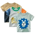 thumbnail image 1 of Kkkded Toddler Boys Cotton T-Shirts Summer Crewneck Pullover Bottoming Tops Kids Boys Short-Sleeved Tees Shirts for 2-7 Years, 1 of 9