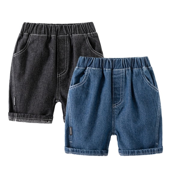 Kkkded Toddler Kids Boys Denim Shorts Pant Baby Elastic Waist Casual Short Pants Summer Jeans Shorts Pants for 1-8Years