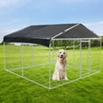 thumbnail image 1 of Kkonetoy 10x10 ft Metal Dog Kennel Pet Cage Poultry Cage with Cover Shade Cage Barkyard, 1 of 8