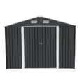 thumbnail image 1 of Kkonetoy 9.1'x10.5' Outdoor Storage Shed Waterproof Metal Tool House for Backyard Lawn, 1 of 7