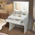 thumbnail image 1 of Kkonetoy New Bedroom Vanity Makeup Table Set Dressing Desk with LED Mirror, 1 of 10