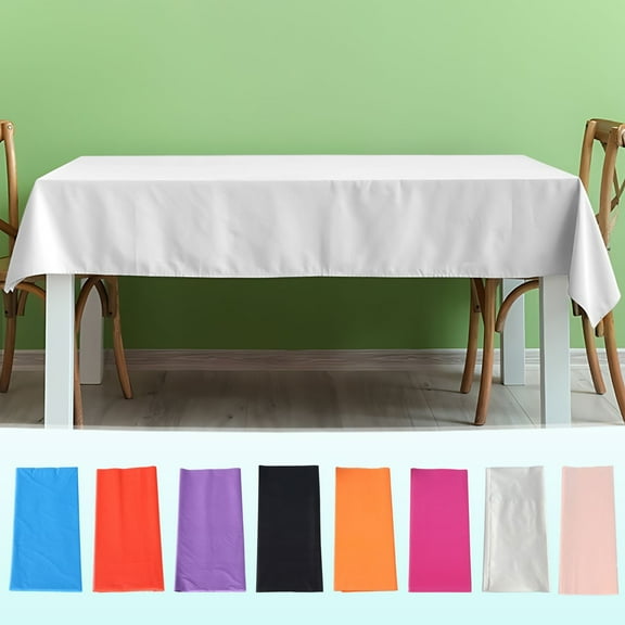 kladzum Solid Color Table Cloth Rectangle Table, Plastic Table Cloth Disposable Water Proof Oil-proof, Tablecloth Home Decor 8 Colors Optional Table Covers for Wedding Birthday Picnic Decoration