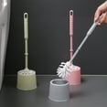 thumbnail image 1 of kladzum Toilet Brush and Holder Set Compact Toilet Cleaner Brush Ergonomic Handle, Plastic Holder Easy to Hide, Drip-Proof, Deep Cleaning for Bathroom Cleaning Supplies, 1 of 7