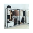 thumbnail image 1 of Klair Living Fiona White Freestanding Walk in Wood Closet System w/ Metal Frame, 1 of 5