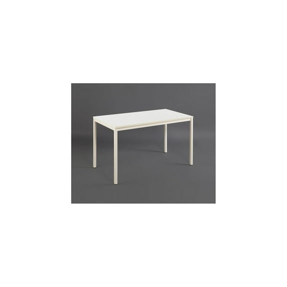 Klair Living Harry Contemporary Wood and Metal Computer Desk in Ivory