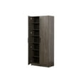 thumbnail image 1 of Klair Living Mia Farmhouse Wood Shoe Cabinet with Six Shelves in Rustic Gray, 1 of 4