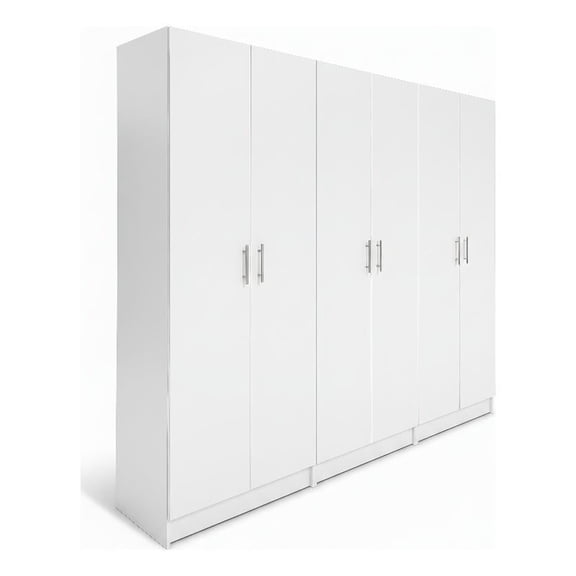 Klair Living Modex Multi-Purpose Utility Storage Cabinet (3-Piece Set) in White