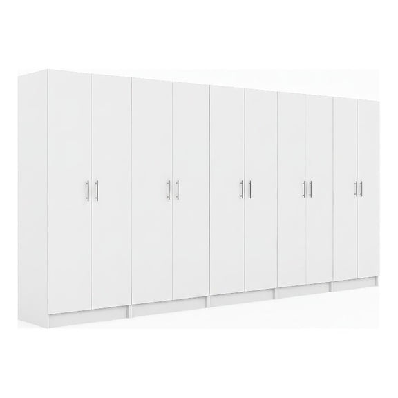 Klair Living Modex Multi-Purpose Utility Storage Cabinet (5-Piece Set) in White