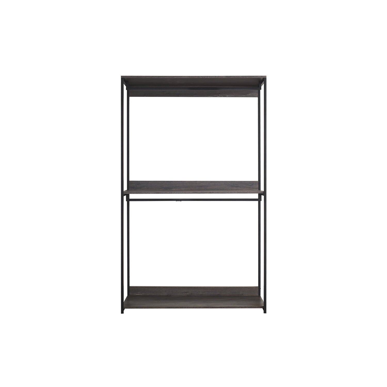 Monica 47" Rustic Gray Wood Walk-In Closet Organizer with Shelves