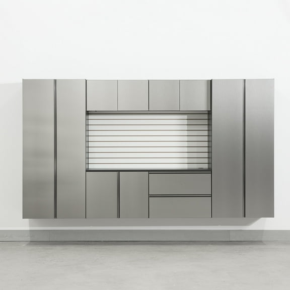 Klair Living Nova Series 7-Piece Engineered Wood Garage Cabinet Set in Gray